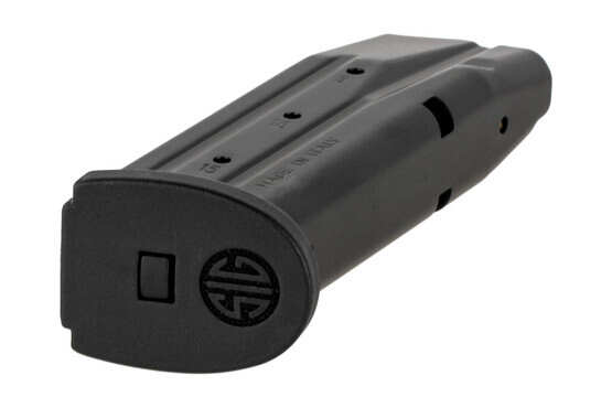 The Sig P320 Compact 9mm Magazine features a flush fit polymer base pad